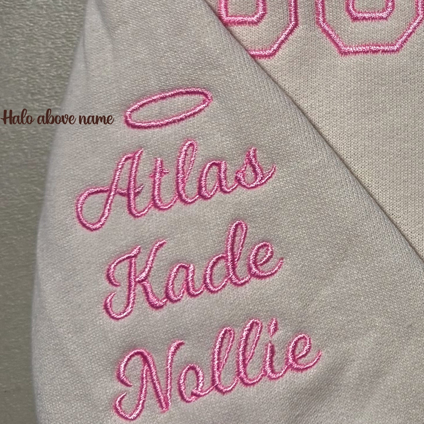 Embroidered Frenchie Mama Sweatshirt, name on sleeves