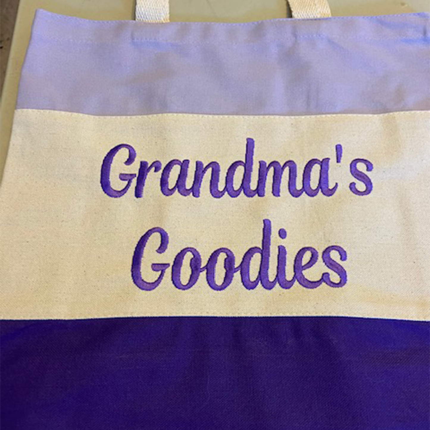 Custom embroidered tote bag