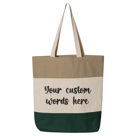 Custom embroidered tote bag