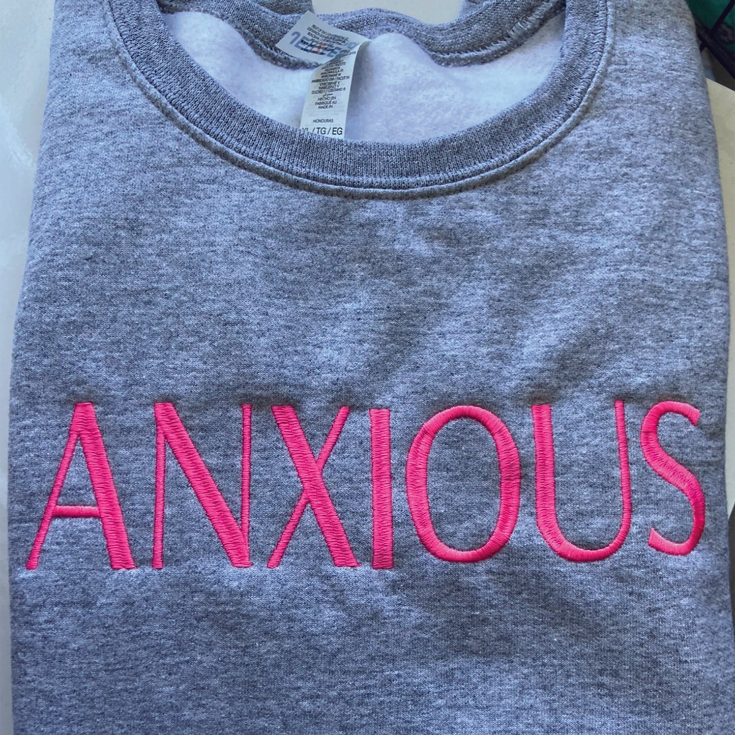 Embroidered Anxious Sweatshirt