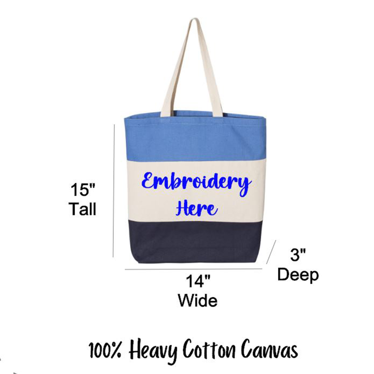 Custom embroidered tote bag